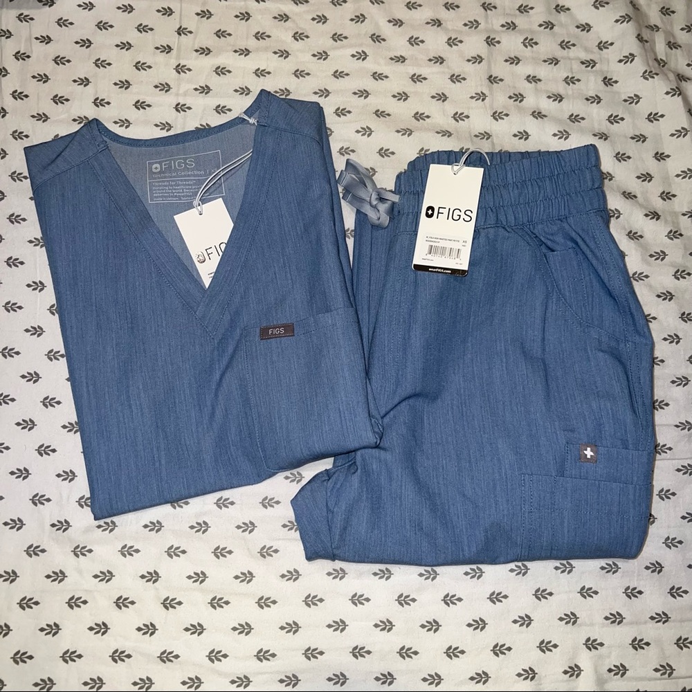 FIGS HEATHER INDIGO CATARINA HIGH WAISTED YOLA NWT XS/XSP